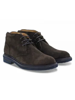 Artisti e Artigiani Ankle Boot Stile Inglese In Brown Suede Leather^Men Ankle Boots
