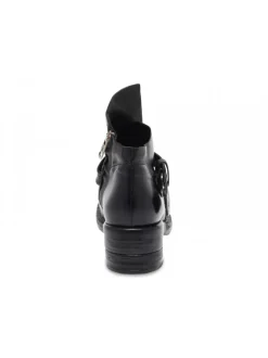 A.S.98 Ankle Boot In Black Leather^Women Ankle Boots