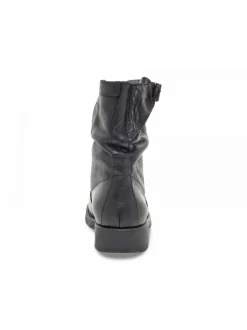 Bikkembergs Ankle Boot Vintage Biker Ex-Violante In Black Leather^Women Ankle Boots