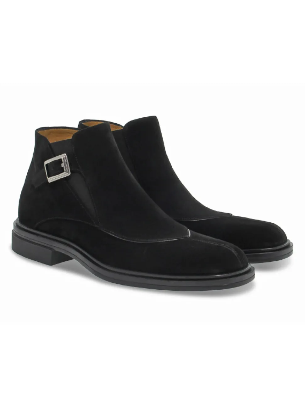 Cesare Paciotti Ankle Boot Beatles Stile Inglese In Black Suede Leather^Men Ankle Boots