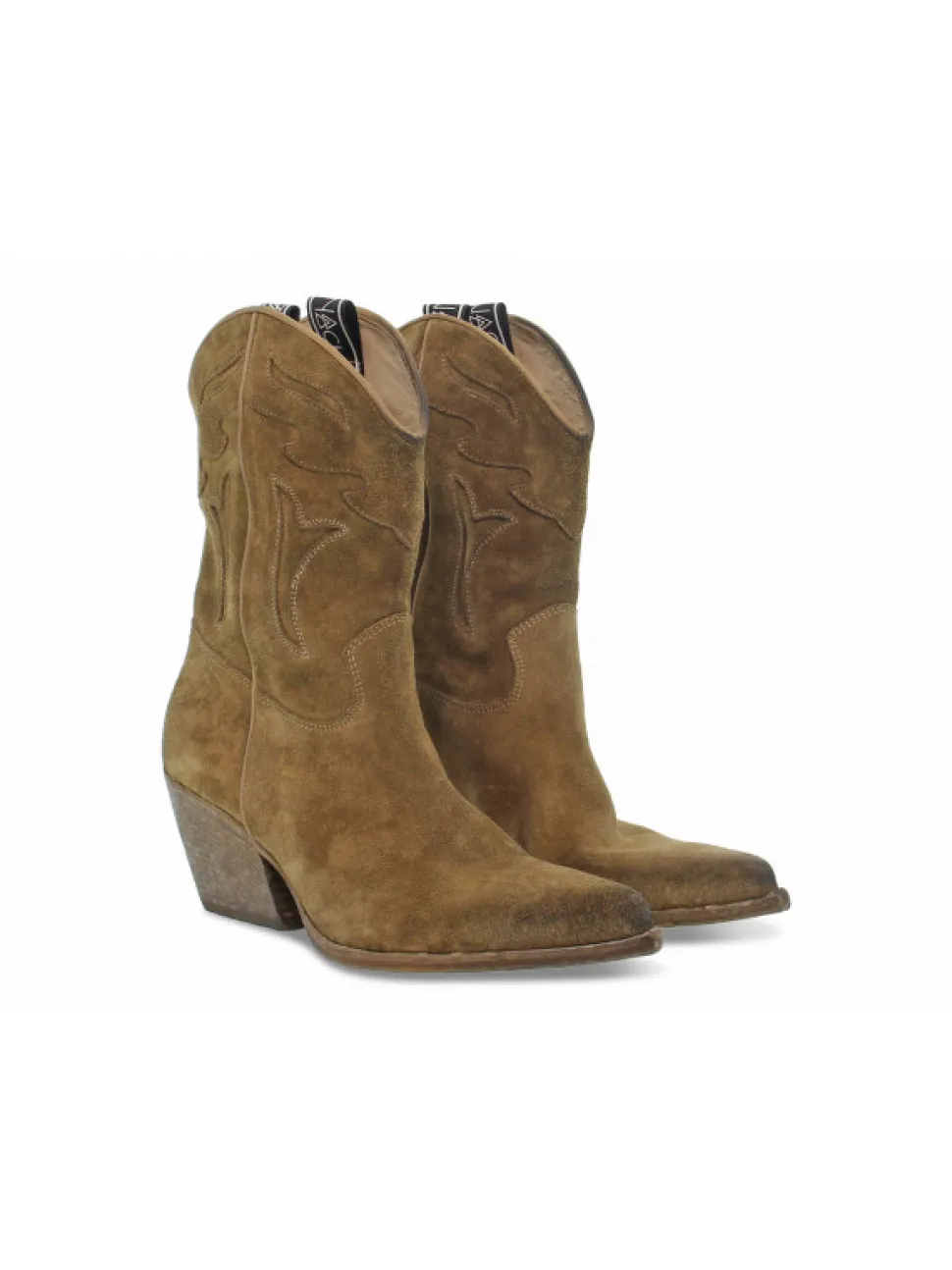 Elena Iachi Ankle Boot Deco Wash In Mud Velor^Women Ankle Boots
