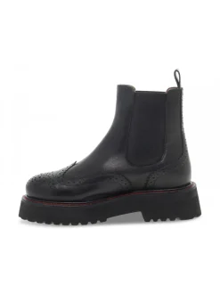 Emanuèlle Vee Ankle Boot Emanuelle Vee Beatle Stile Inglese New Crust In Black Leather^Women Ankle Boots