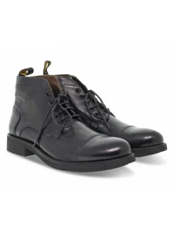 Jp David Ankle Boot Stile Inglese In Anthracite Leather^Men Ankle Boots