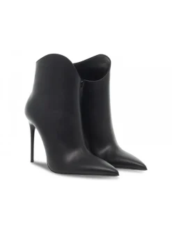 Sergio Levantesi Ankle Boot Asimmetrico In Black Leather^Women Ankle Boots
