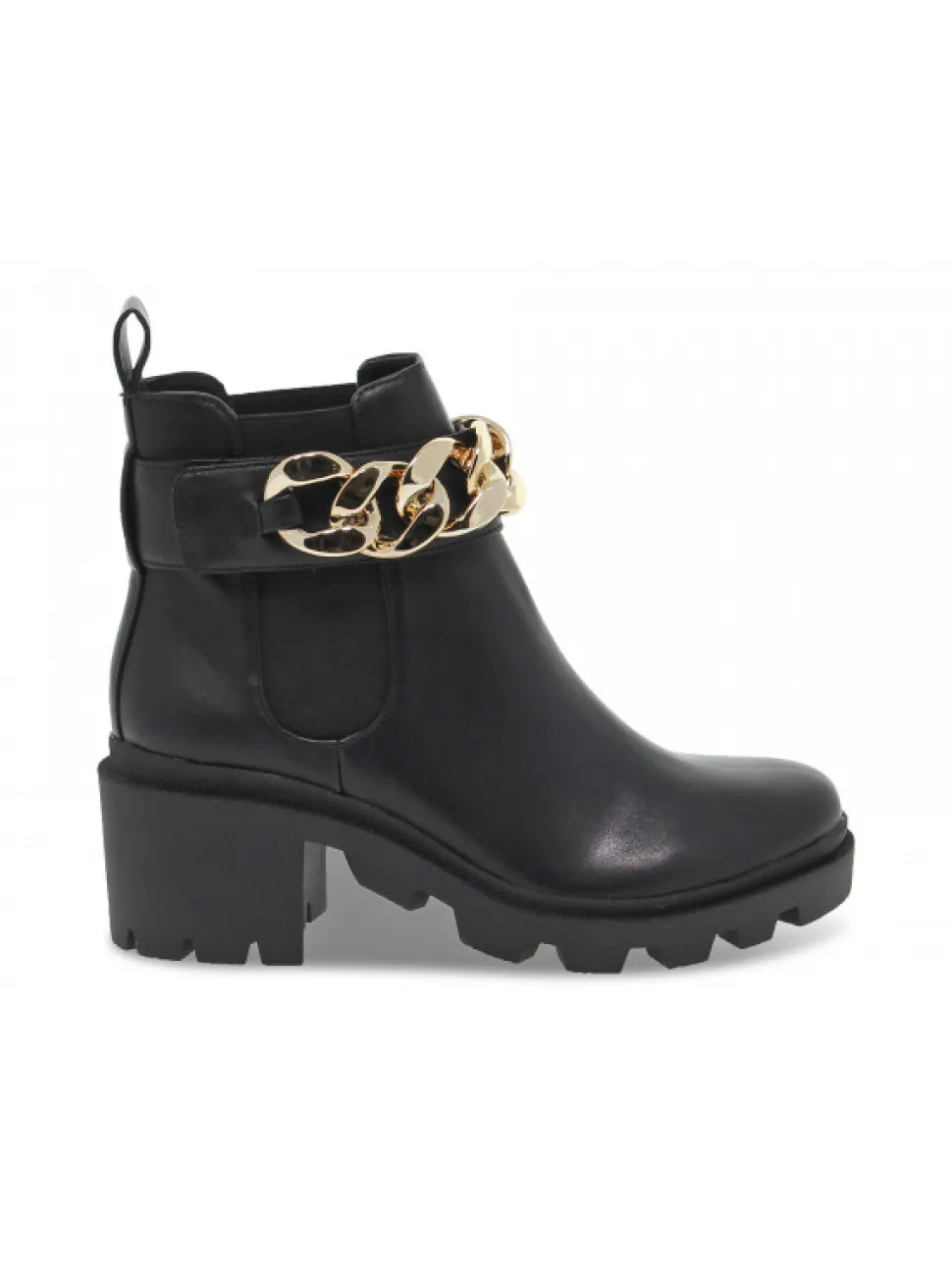 Steve Madden Ankle Boot Amulet Black In Black Leather^Women Ankle Boots