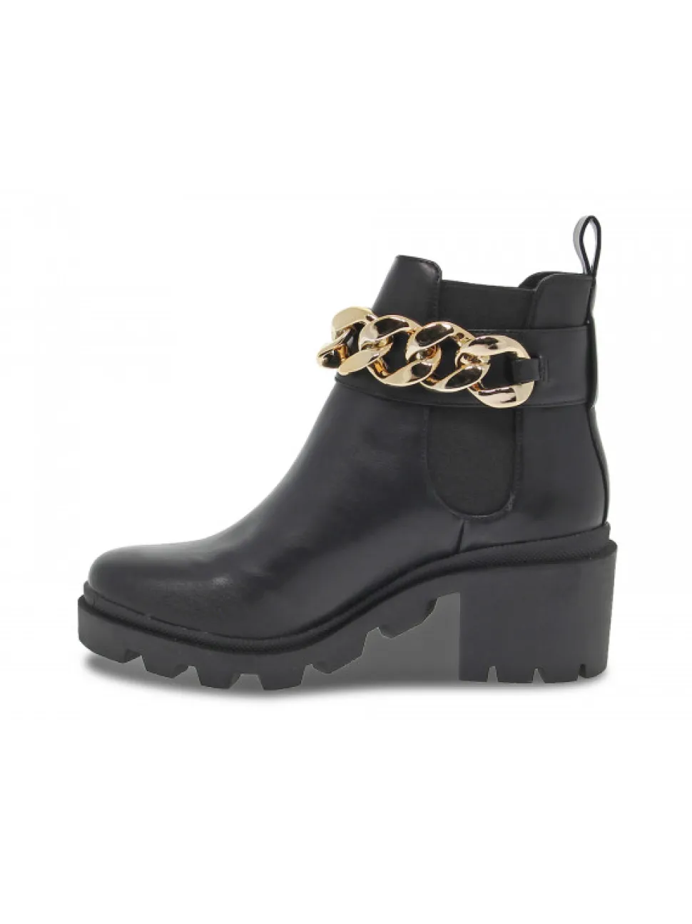 Steve Madden Ankle Boot Amulet Black In Black Leather^Women Ankle Boots