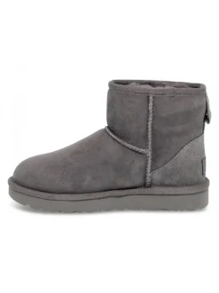 UGG Australia Ankle Boot Mini Classic Ii Grey In Grey Suede Leather^Women Ankle Boots