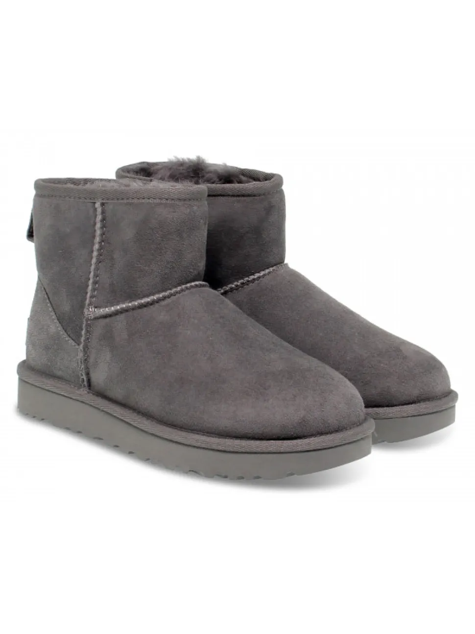 UGG Australia Ankle Boot Mini Classic Ii Grey In Grey Suede Leather^Women Ankle Boots