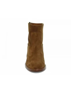 Via Roma 15 Ankle Boot Zeppa Interna Logo V Oro Laterale In Leather Suede Leather^Women Ankle Boots