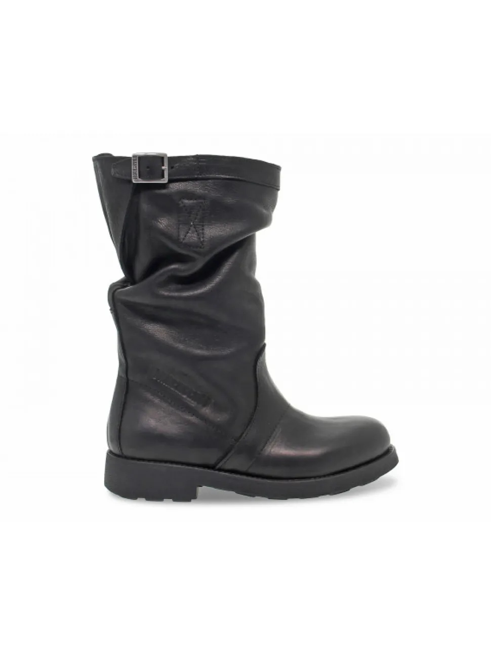 Bikkembergs Boot Vintage Biker Ex-Vietta In Black Leather^Women Boots