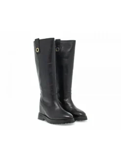 Emanuèlle Vee Boot Emanuelle Vee Zeppa Interna New Crust In Black Leather^Women Boots