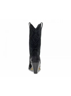 Poesie Veneziane Boot Strategia Wash Con Ricamo In Black Suede Leather^Women Boots