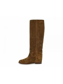 Via Roma 15 Boot Zeppa Interna Logo V Oro Laterale In Leather Suede Leather^Women Boots