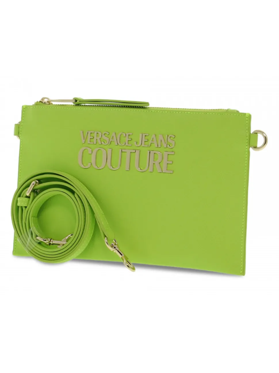 Versace Jeans Couture Clutch Jeans Couture Range L Sketch 9 In Lime Saffiano^Women Clutches