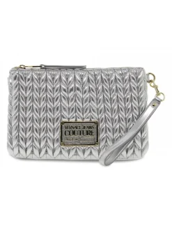 Versace Jeans Couture Clutch Jeans Couture Range O Sketch 10 Crunchy Bags Quilted In Silver Tassel^Women Clutches