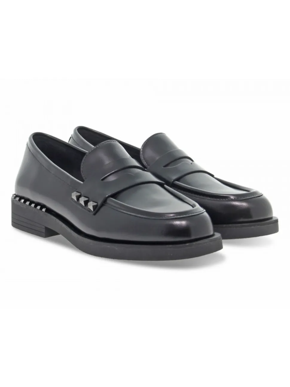 Ash Flat Shoe Whisper Studs In Black Brushed^Women Flat Shoes