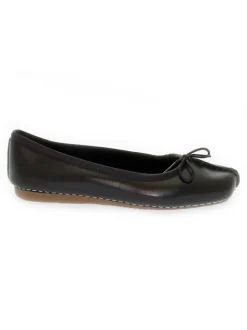 Clarks Flat Shoe Freckle Ice In Black Leather^Women Flat Shoes