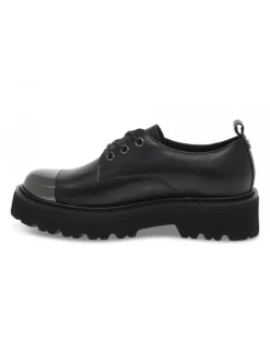Cult Flat Shoe Slash 3041 Low W In Black Leather^Women Flat Shoes