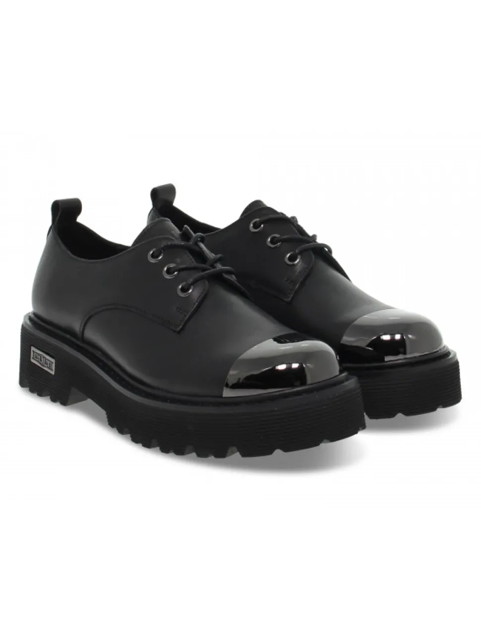 Cult Flat Shoe Slash 3041 Low W In Black Leather^Women Flat Shoes