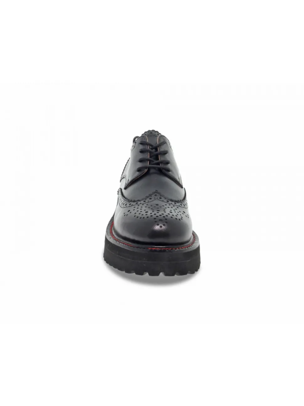 Emanuèlle Vee Flat Shoe Emanuelle Vee Derby Inglese New Crust In Black Leather^Women Flat Shoes