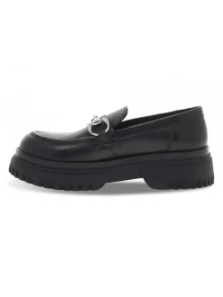 Emanuèlle Vee Flat Shoe Emanuelle Vee Mocassino Gucci In Black Leather^Women Flat Shoes