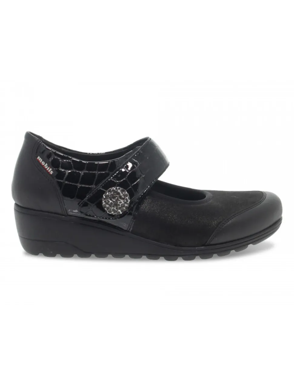 Mephisto Flat Shoe Bathilda Mobils Ergonomic In Black Printed^Women Flat Shoes