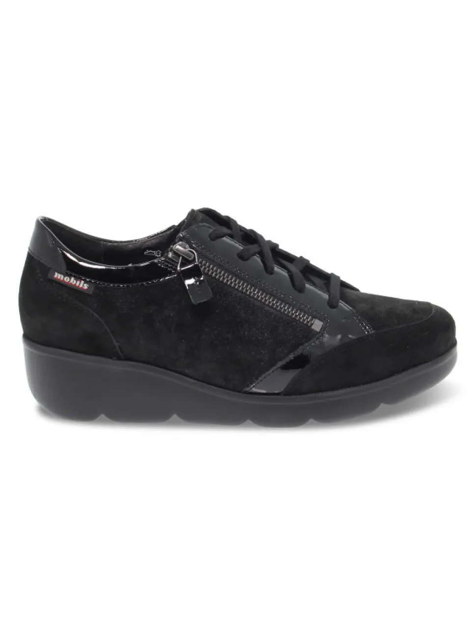 Mephisto Flat Shoe Gladice Mobils Ergonomic In Black Suede Leather^Women Flat Shoes