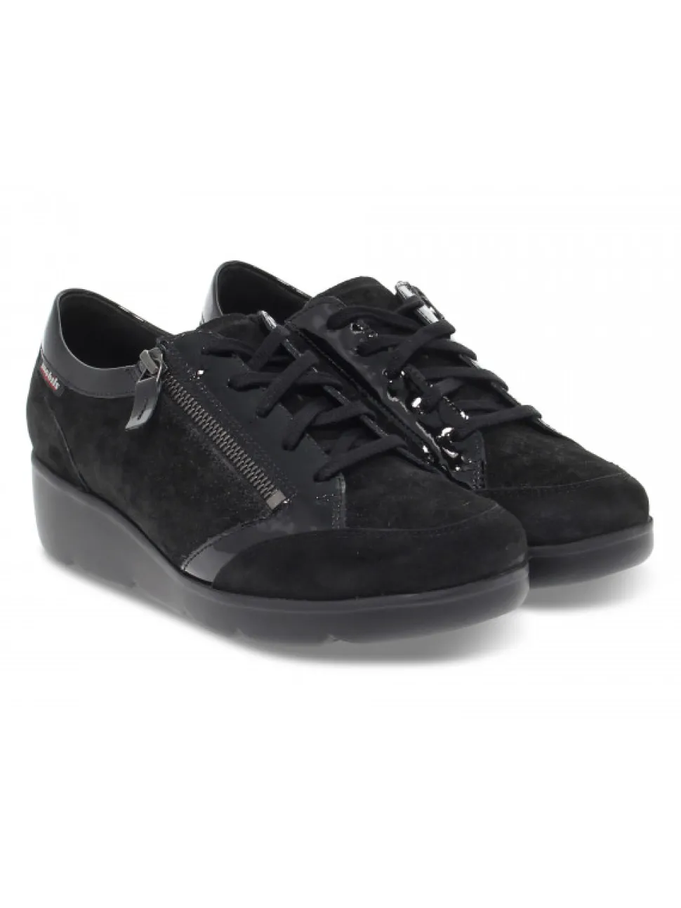 Mephisto Flat Shoe Gladice Mobils Ergonomic In Black Suede Leather^Women Flat Shoes