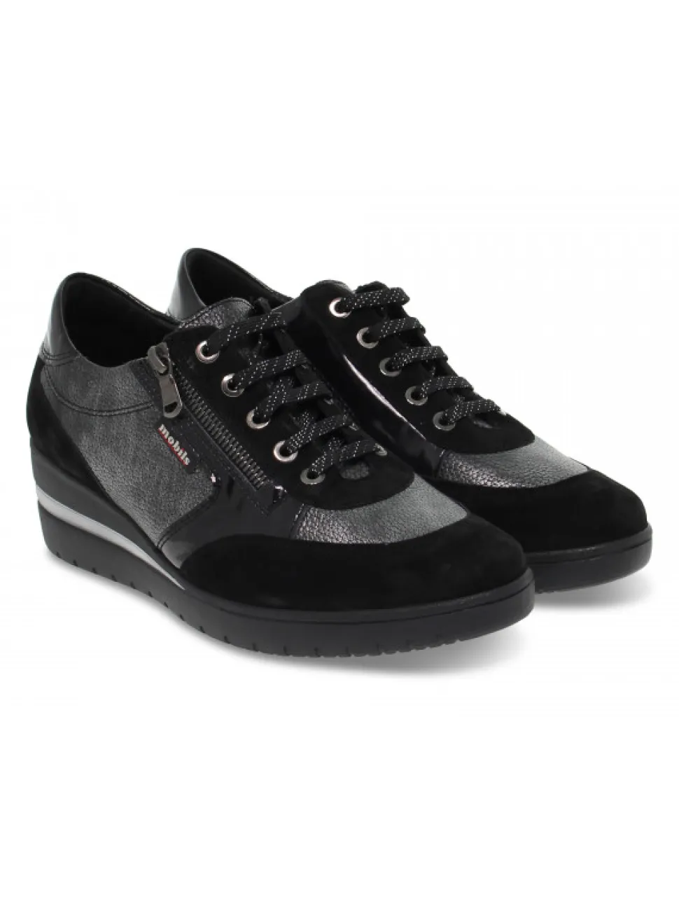 Mephisto Flat Shoe Patrizia Mobils Ergonomic In Black Suede Leather^Women Flat Shoes