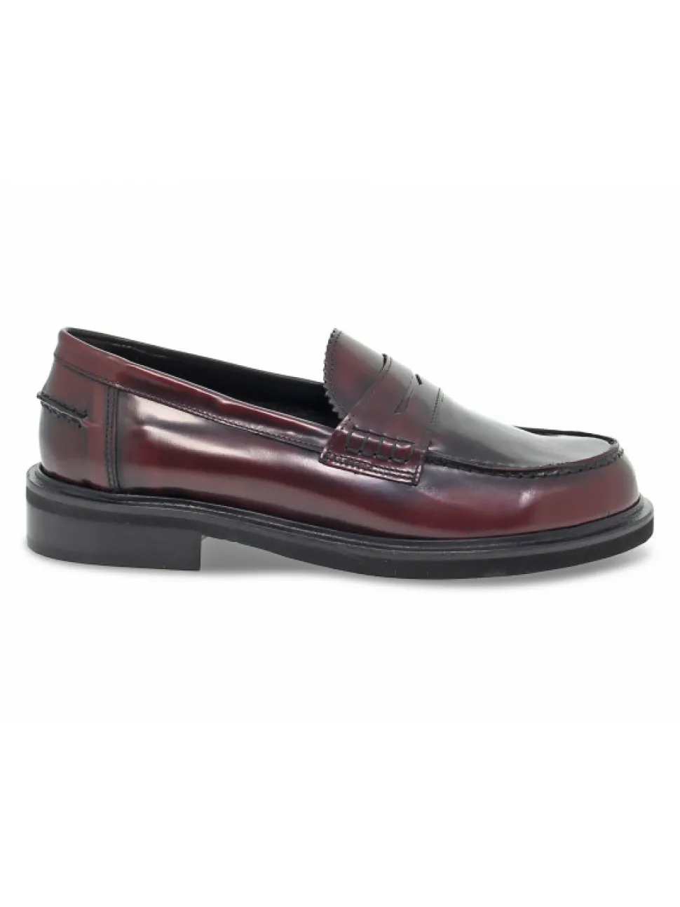 Poesie Veneziane Flat Shoe Stile Inglese College In Bordeaux Brushed^Women Flat Shoes