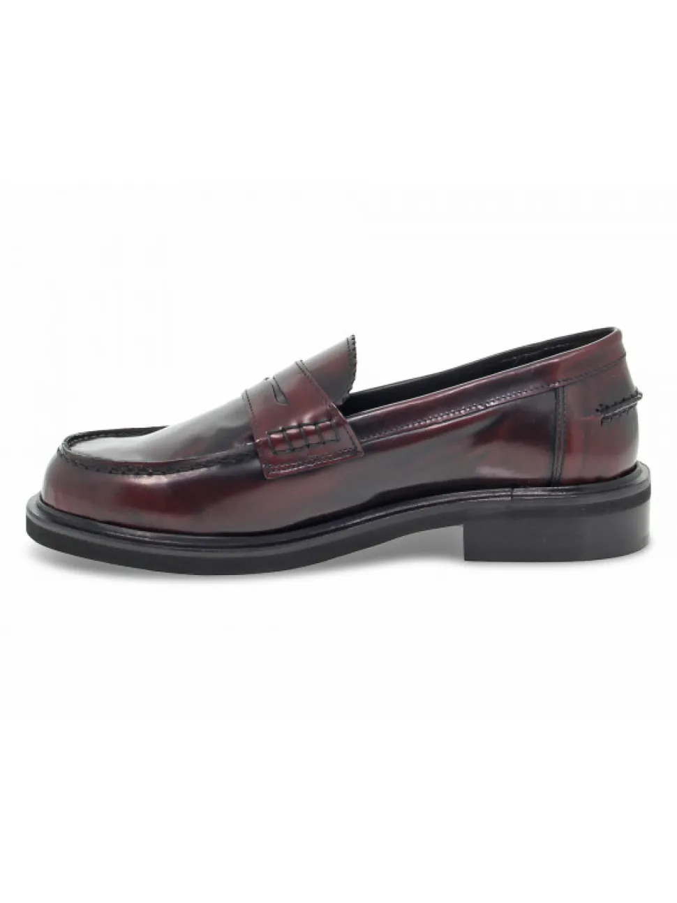 Poesie Veneziane Flat Shoe Stile Inglese College In Bordeaux Brushed^Women Flat Shoes