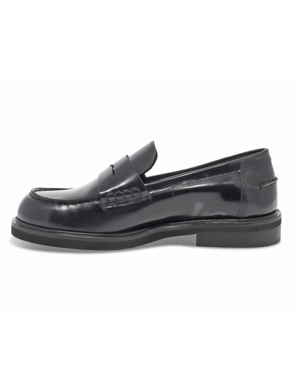 Poesie Veneziane Flat Shoe Stile Inglese College In Blue Brushed^Women Flat Shoes