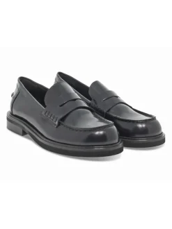 Poesie Veneziane Flat Shoe Stile Inglese College In Blue Brushed^Women Flat Shoes