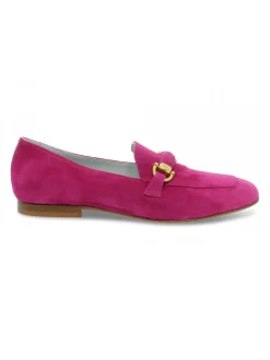 Poesie Veneziane Flat Shoe Gucci New Dandy In Fuchsia Suede Leather^Women Flat Shoes