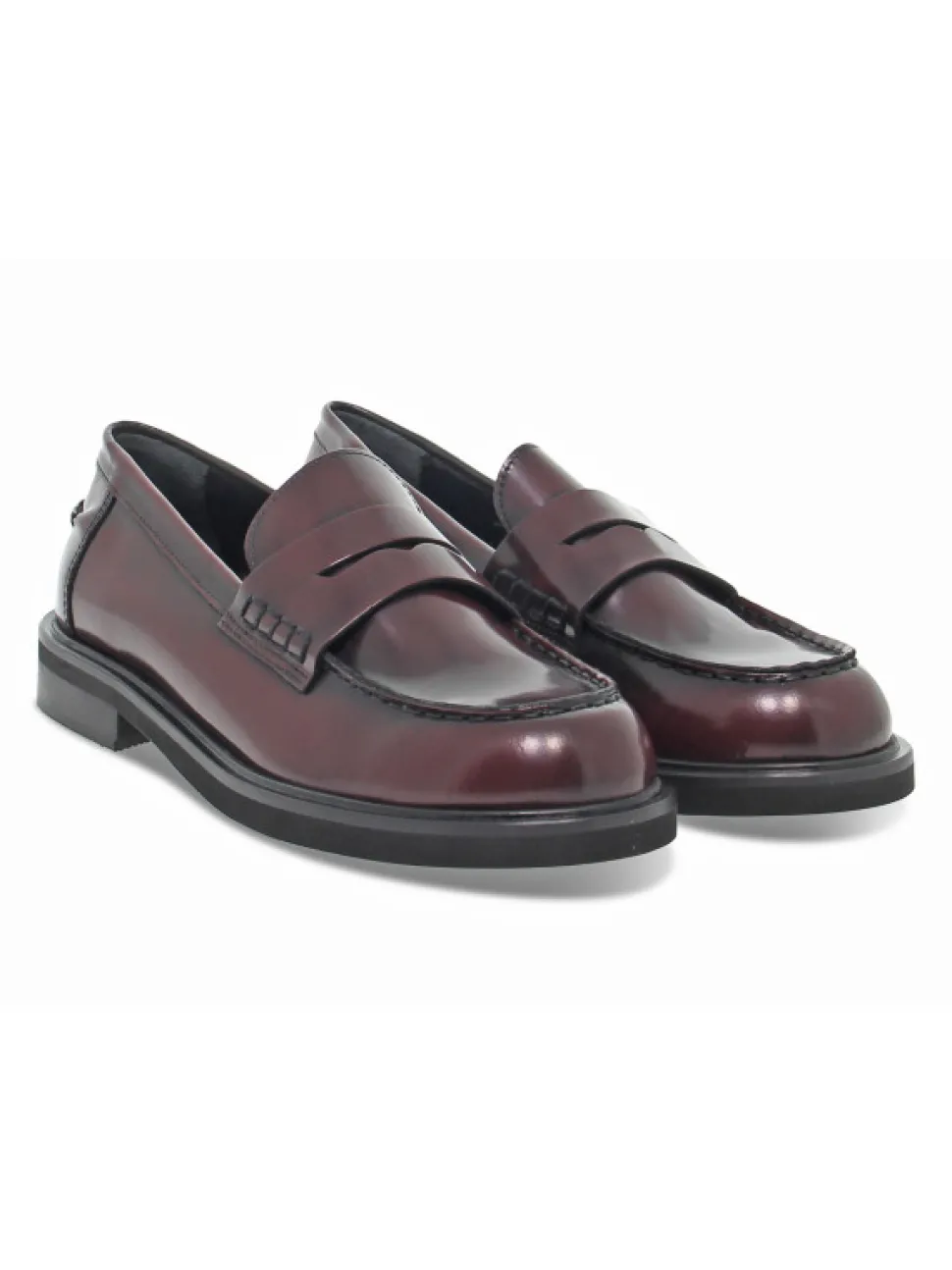 Poesie Veneziane Flat Shoe Stile Inglese College In Bordeaux Brushed^Women Flat Shoes