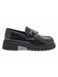 Poesie Veneziane Flat Shoe Stile Mocassino Gucci In Black Brushed^Women Flat Shoes