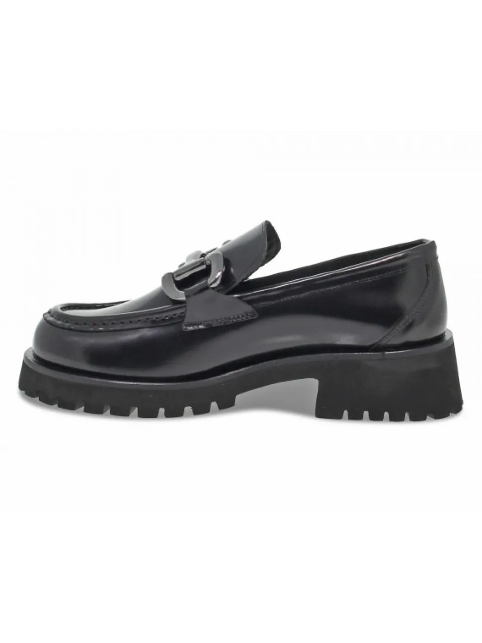 Poesie Veneziane Flat Shoe Stile Mocassino Gucci In Black Brushed^Women Flat Shoes