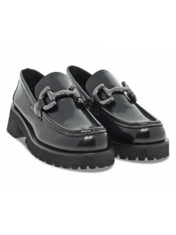 Poesie Veneziane Flat Shoe Stile Mocassino Gucci In Black Brushed^Women Flat Shoes