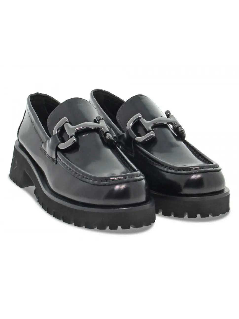 Poesie Veneziane Flat Shoe Stile Mocassino Gucci In Black Brushed^Women Flat Shoes