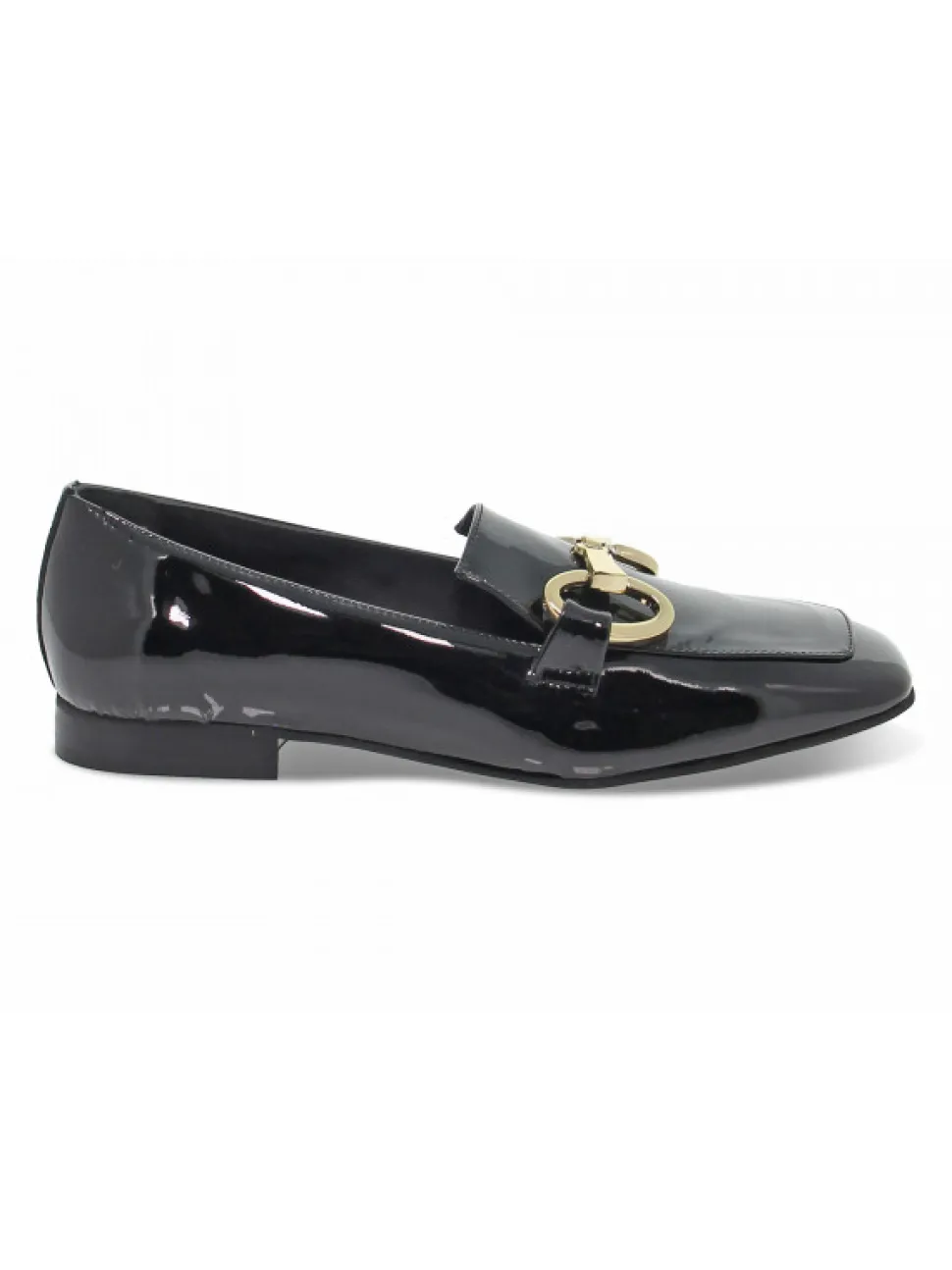 Poesie Veneziane Flat Shoe Gucci Dandy Mocassino In Black Paint^Women Flat Shoes