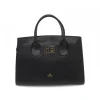 Cuoieria Fiorentina Handbag Bella Large Tote Bag Con Accessorio Metallo In Black Leather^Women Handbags