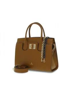 Cuoieria Fiorentina Handbag Bella Medium Tote Bag Con Accessorio Metallo In Leather Saffiano^Women Handbags