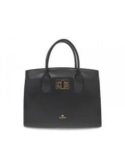 Cuoieria Fiorentina Handbag Bella Medium Tote Bag Con Accessorio Metallo In Black Saffiano^Women Handbags
