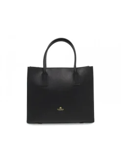 Cuoieria Fiorentina Handbag Alice Medium Tote Bag Squadrata In Black Leather^Women Handbags