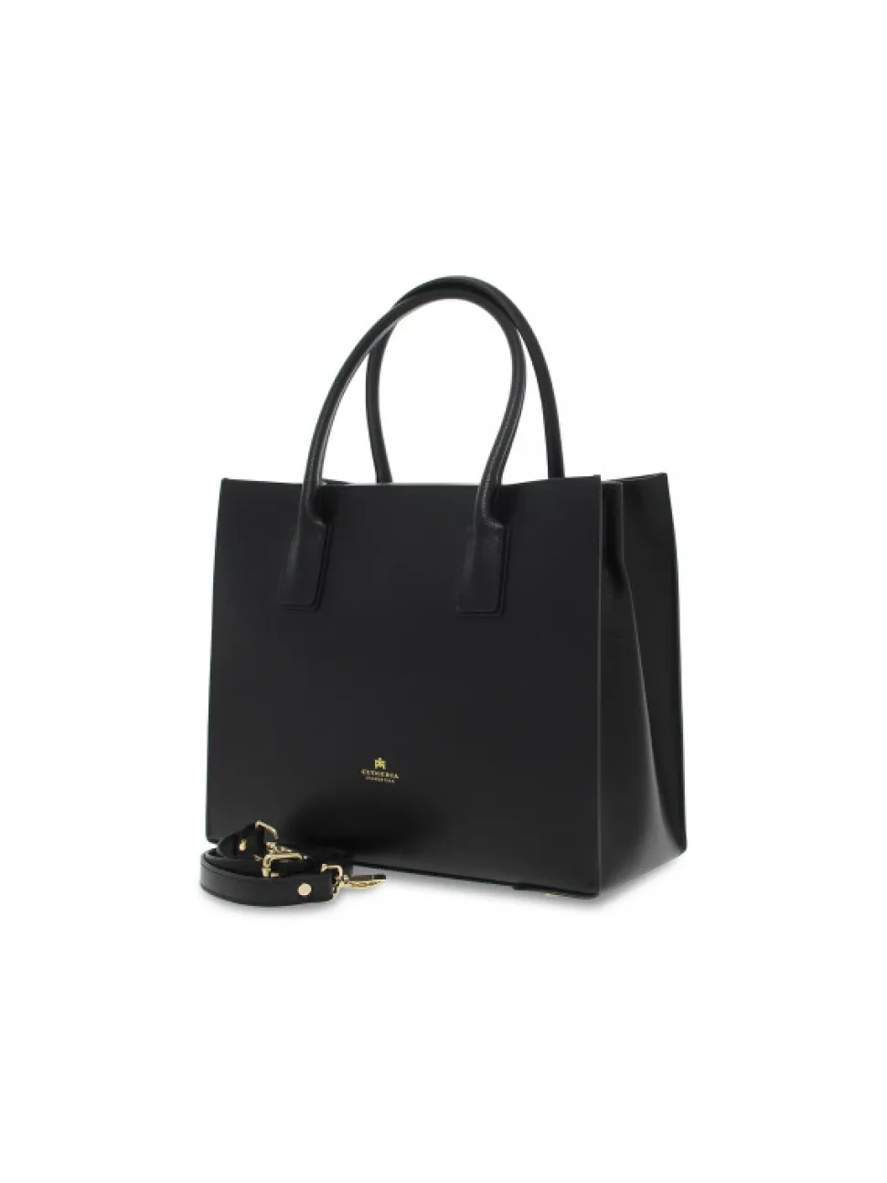 Cuoieria Fiorentina Handbag Alice Medium Tote Bag Squadrata In Black Leather^Women Handbags