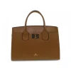 Cuoieria Fiorentina Handbag Bella Large Tote Bag Con Accessorio Metallo In Leather Leather^Women Handbags