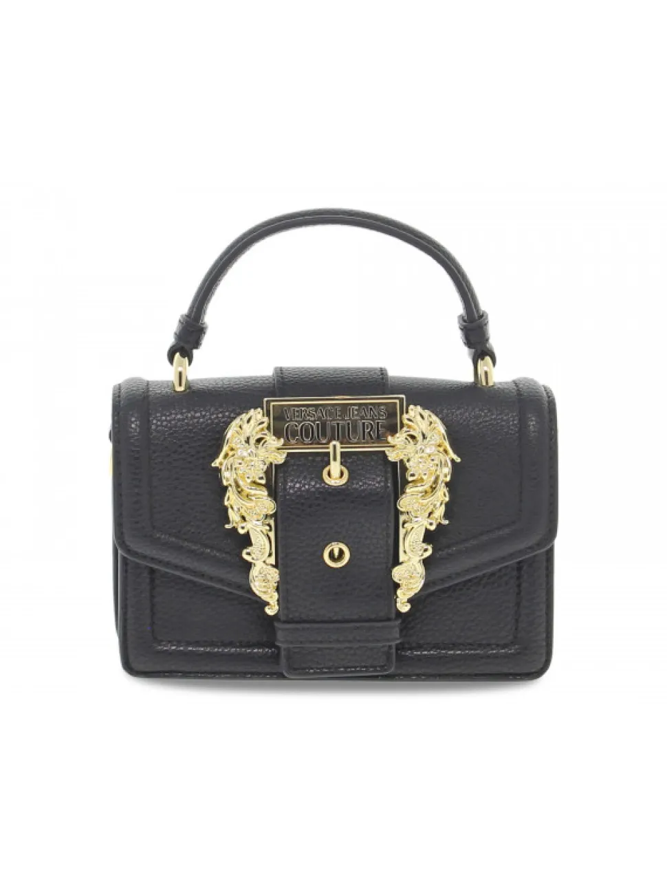 Versace Jeans Couture Handbag Jeans Couture Range F Sketch 6 Bags Grainy Buckle In Black Saffiano^Women Handbags