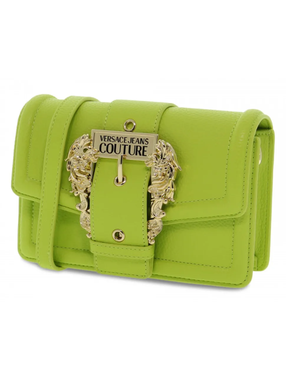 Versace Jeans Couture Handbag Jeans Couture Range F Sketch 16 Buckle Grainy In Lime Leather^Women Handbags