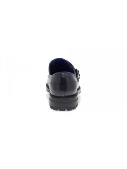 Brecos Laceless In Blue Leather^Men Laceless