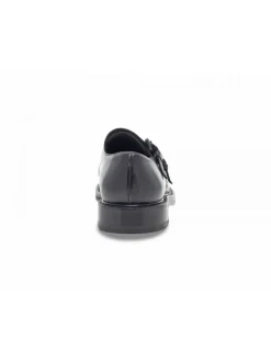 Ernesto Dolani Laceless Stile Inglese In Black Leather^Men Laceless